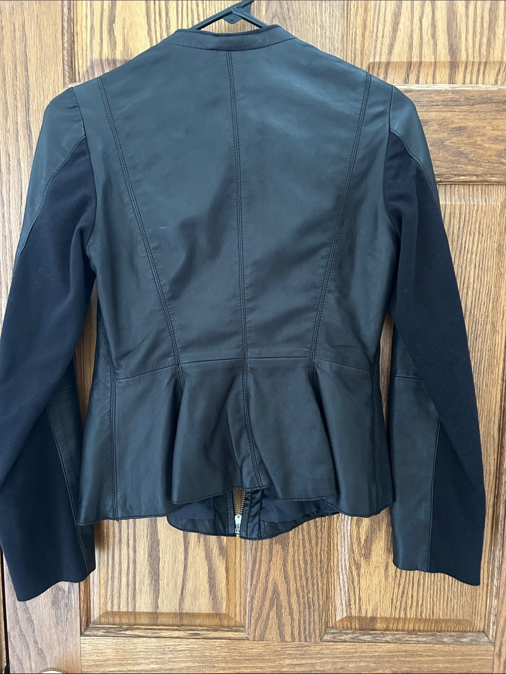 Modern Black Leather Zip-Front Women's Jacket image 4
